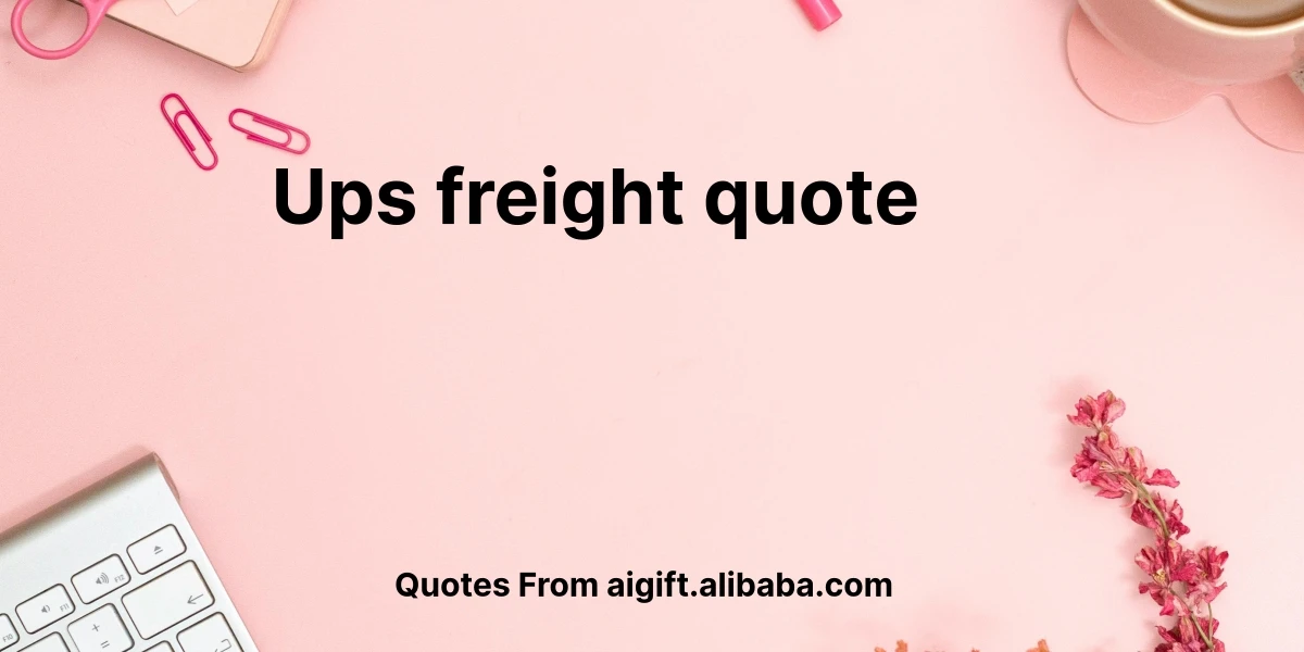 ups freight quote