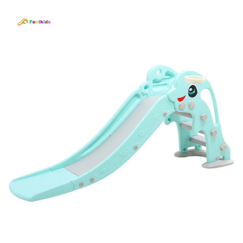 

Feelkids kids HDPE mini kindergarten colorful small folding slide for toddlers, Pink,green