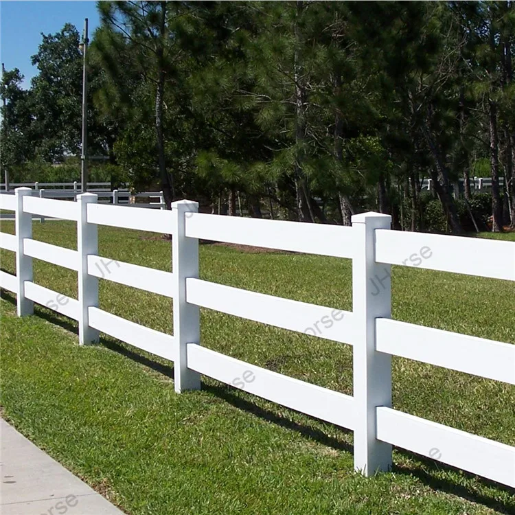 

High Security Cheap Vinyl White Post And Rail Fencing Corral Pvc Horse Paddock Fence