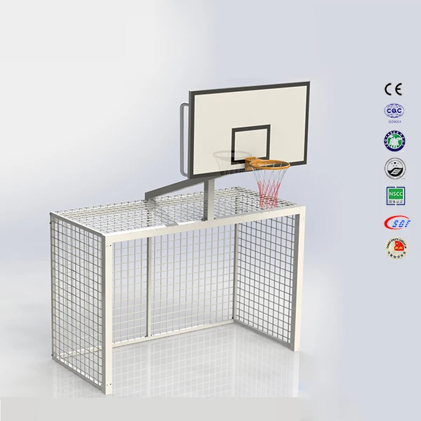 LDK sports equipment New design steel basketball hoop and soccer goal 2 in 1 for school