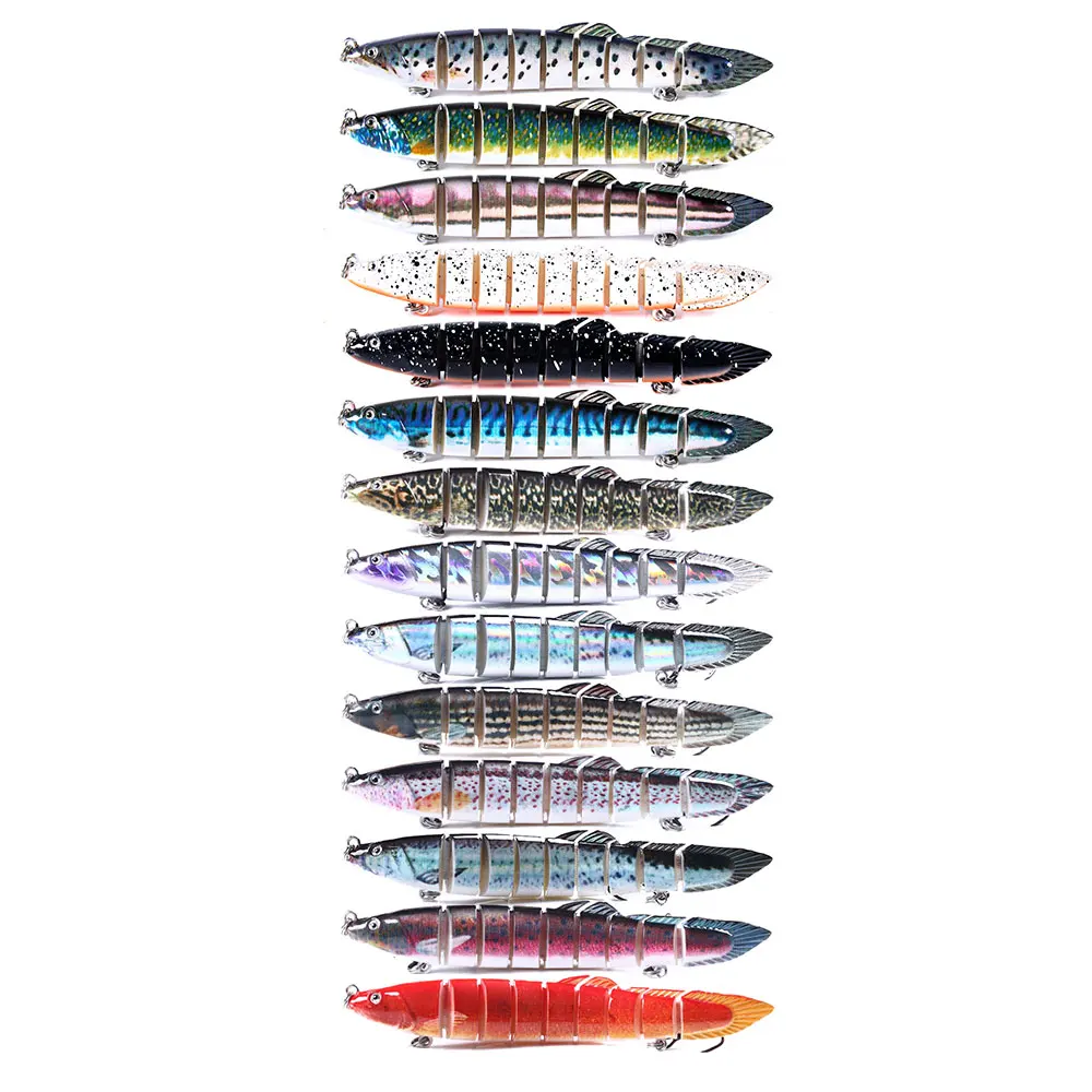 

Multi Jointed Fishing Lure 14cm 21.4g 14 colors Lifelike Pike bass trout lures