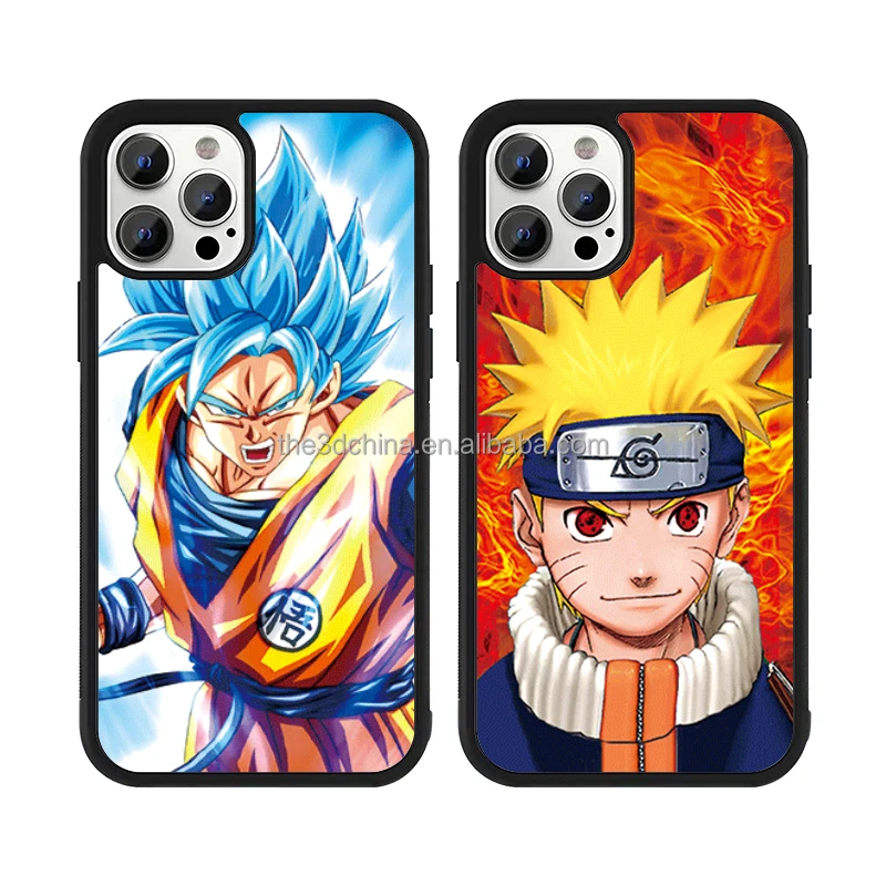 

custom 2022 hot selling luxury designer 3d lenticular flip motion sticker anime mobile cell phone case for iphone 13