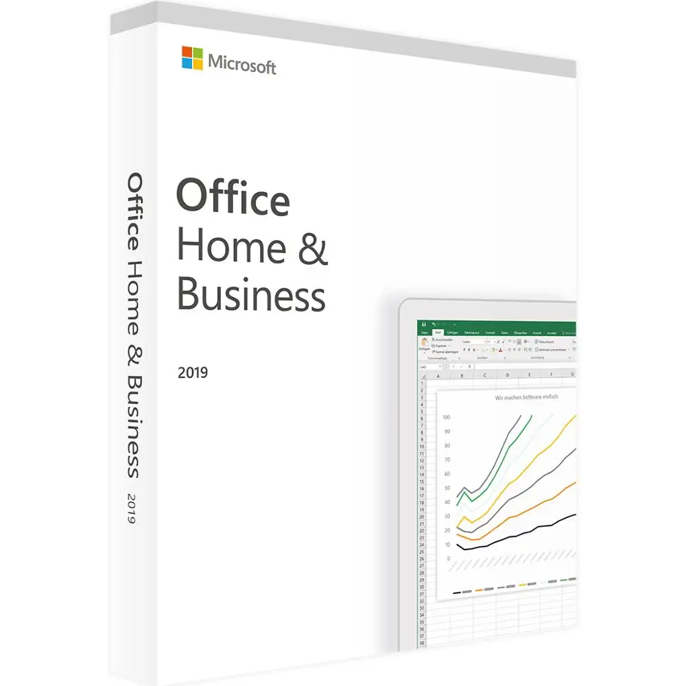 Microsoft Office Home and Business 2019 for Windows or Mac License Key Code Digital Download for computer