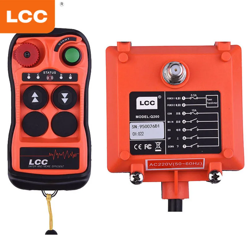 

Q200 Hoist universal crane wireless radio remote control