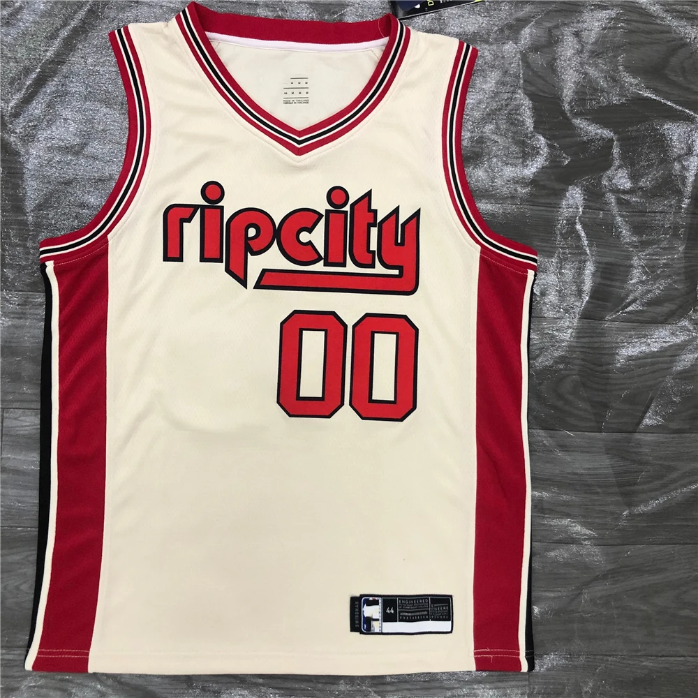 

2021 Men's Portland City Branded White Basketball Jersey Trail Blazers Anthony#00 Roy#7 C.J. McCollum #3 Lillard #0 uniform, As picture