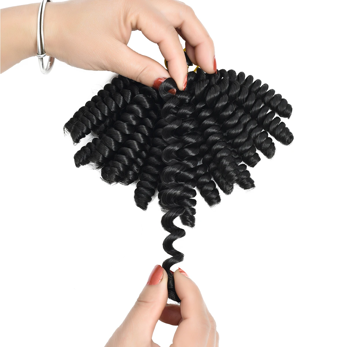 

Bomb Twist Crochet Hair Prelooped Crochet Braids Synthetic Hair Extension Passion Twist Braiding Hair for Women, #1b natural black