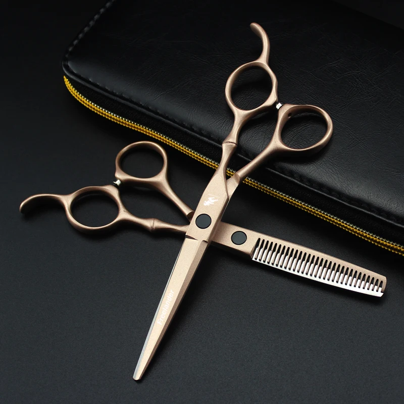 

Hot Sale China Made 6.0 inch FM2J-01 Stainless Steel Long Service Life Barber Haircut Scissors Set