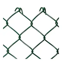 

3mm wire 60mm hole size chain link mesh fencing green color