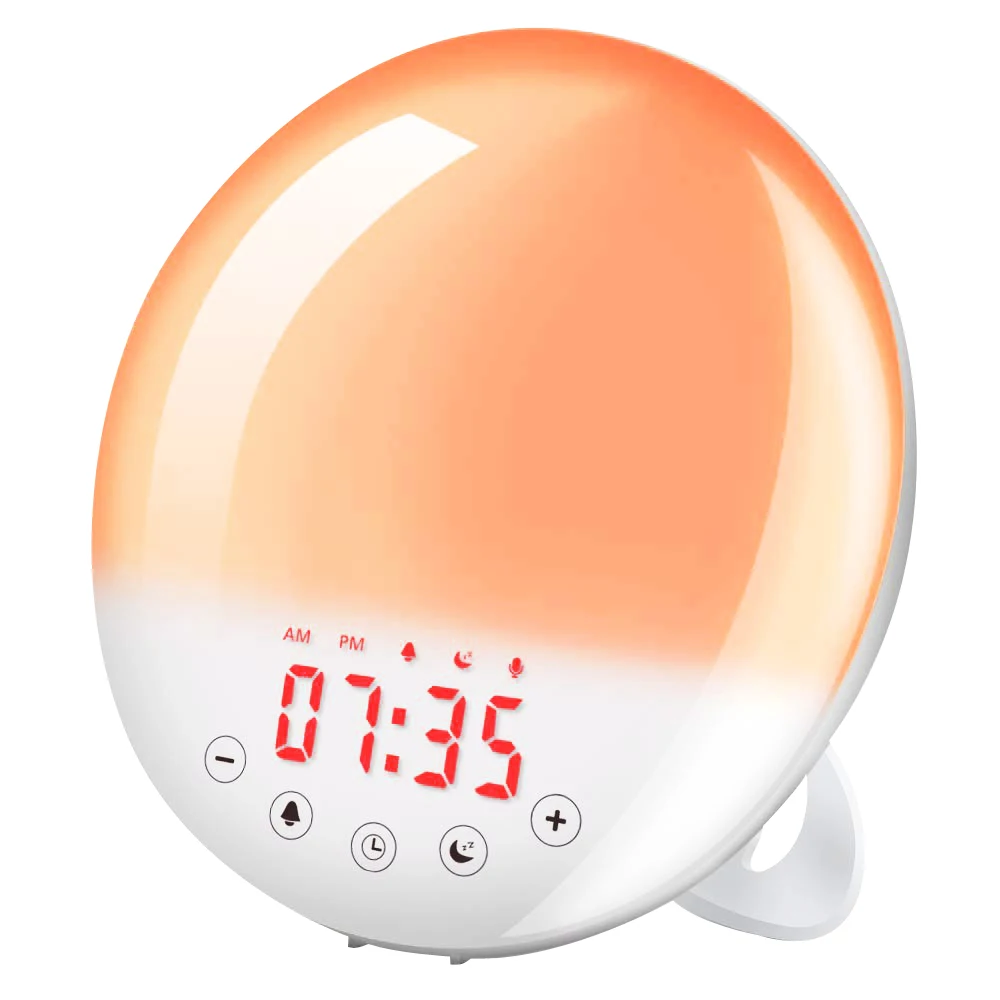 

New Hot Sale LED Touch Clock FM Radio Wake Up Light Sunrise Alarm Clock