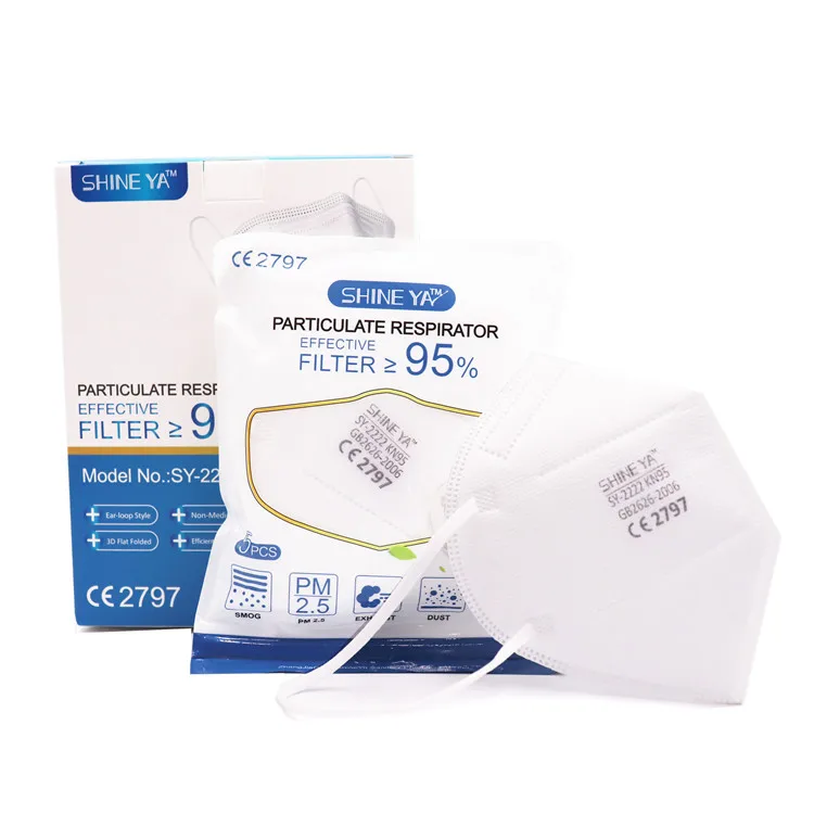 
GB2626 Approved Certified 5Ply Buy Kn95 Dust Fold Disposable Protective Respirator Mouth Facemask Face Mask For Sale 