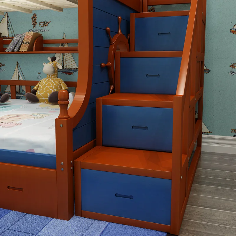 New Arrival Furniture Sets Bunk Beds Wood Solid Kids Children White Oem Wooden kids bunk beds
