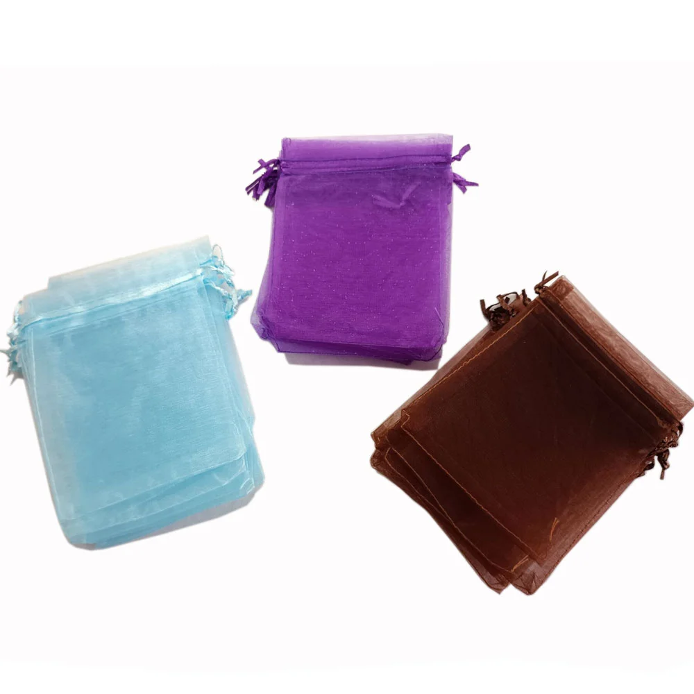 

100pcs Funny Wholesale 10*12cm Drawable Organza Bags Wedding Decoration Party Packaging Pouches Gift Jewelry Bag