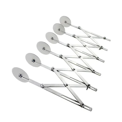 

Stainless Steel 304 Adjustable Pasta Pizza Knife Stretched 6-Wheel Pastry Cutter Dough Divider