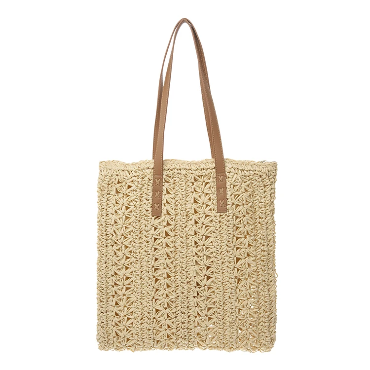 

2021 Fashion Women Summer Handmade Basket Storage Shopping bag Large Tote Bag Beach Casual Shoulder Straw Bags, Accept customized