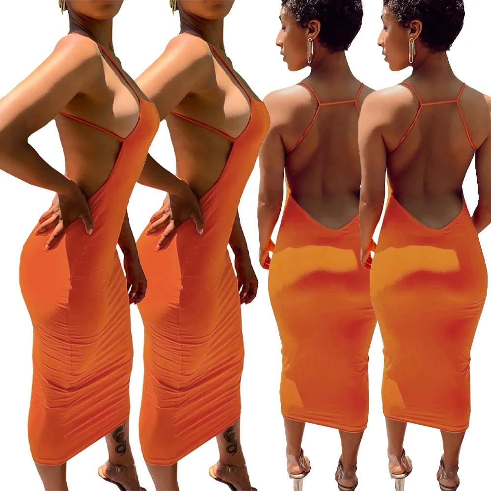 

B60747A Hot style summer's new sexy backless dress for women
