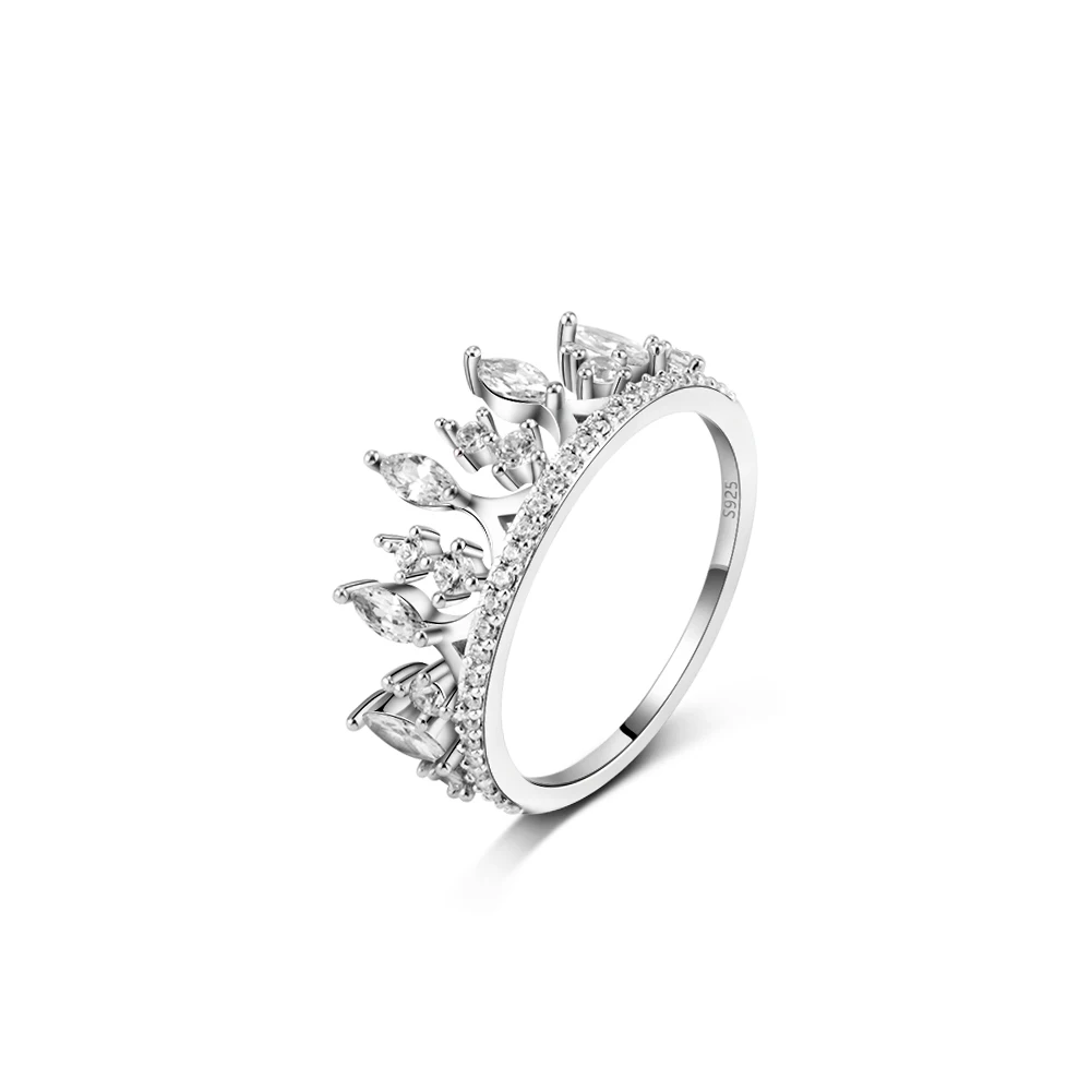 

Foxi new design high quality cubic zirconia 925 Sterling Silver Crown women's ring