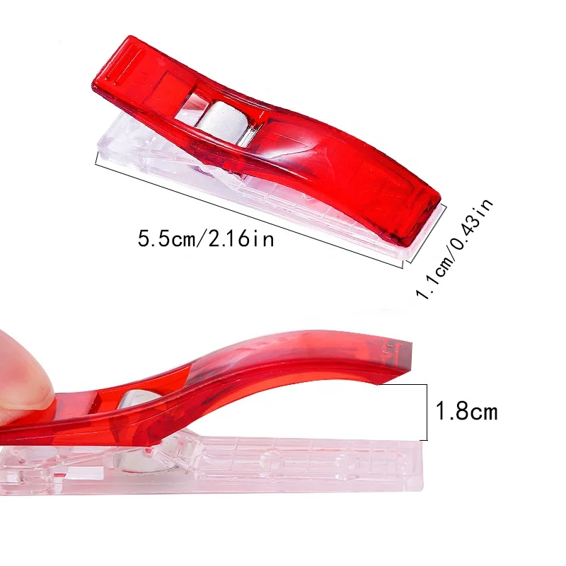 
RTS Fabric Binding Wonder Sewing Clips Long Plastic Clips Binder Clips 