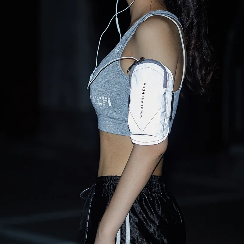 

Q1080 Arm Band Bag Reflect Light Wrist Pouch Holder Armband Cell Phone Case Headset Sport Running Mobile Phone Bags, 6 color