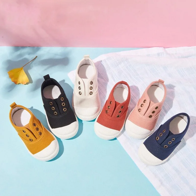 

Hot Selling Trendy Canvas Rubber Children Kids Unisex Boys Girls Canvas Shoes Kids
