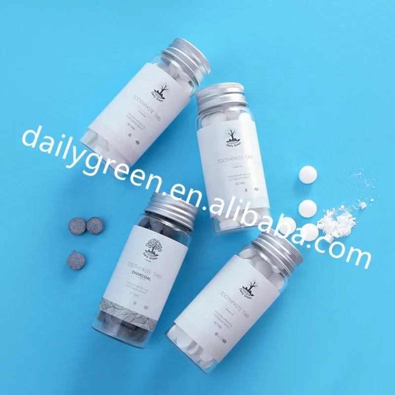 

Private Label FREE Chewable Toothpaste Tablets Peppermint Customized Packaging
