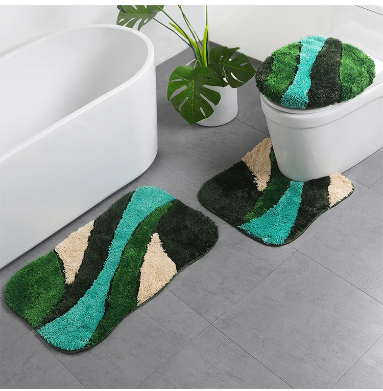Esmoda Custom Size Microfiber Tpe Non Slip Colorful Luxury Bathroom