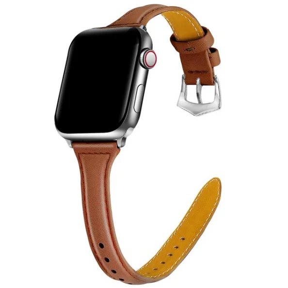 

In Stock Women Luxury Fashion Elegant Silm Genuine Leather Band Strap For Apple Watch Band, Custom color