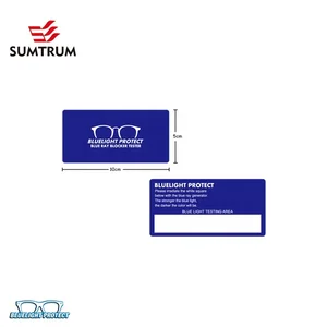 Blue light blocker/blue light test card -Card only- 10x5cm 2