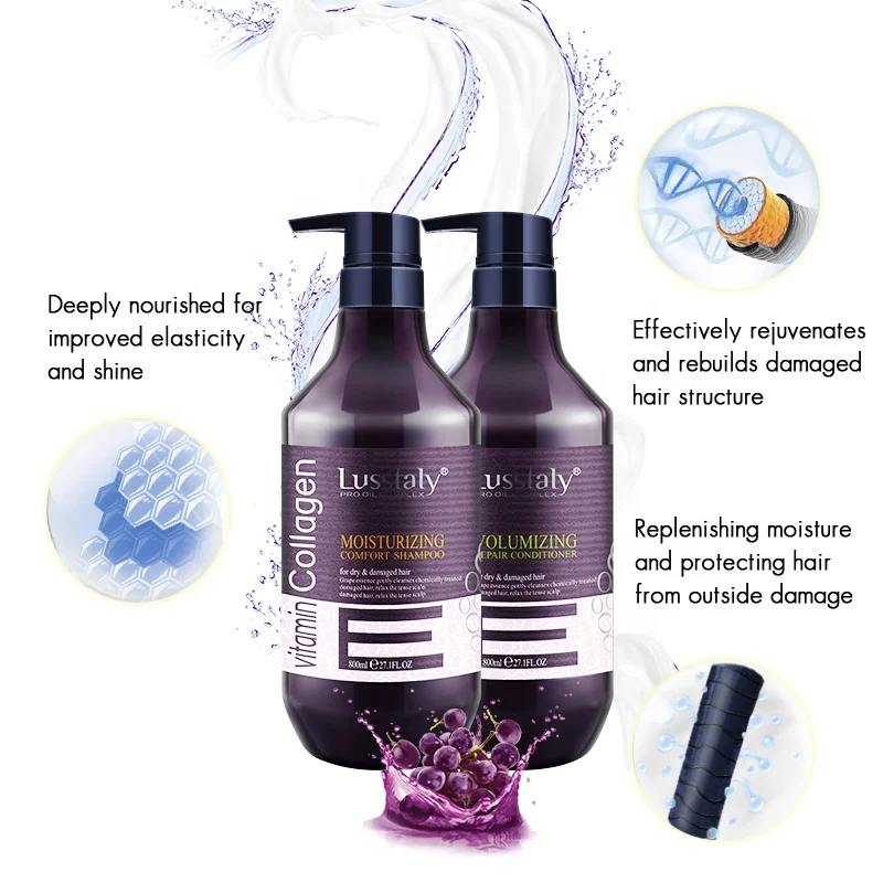 

Private label rich biotin keratin collagen shampoo and conditioner