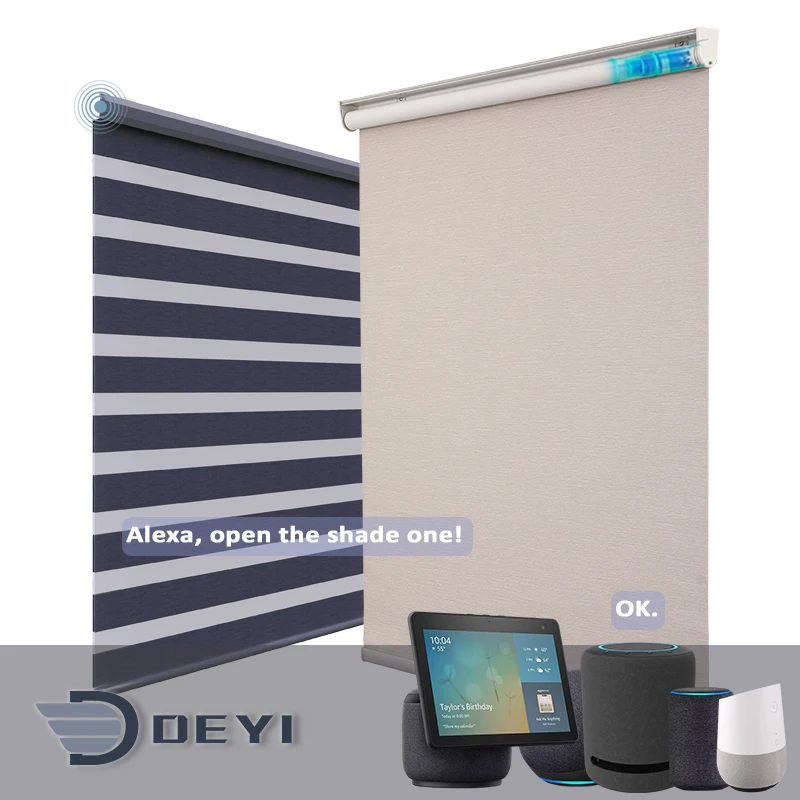 

Deyi Smart outdoor motorized roller shades Blinds Window, Customized color