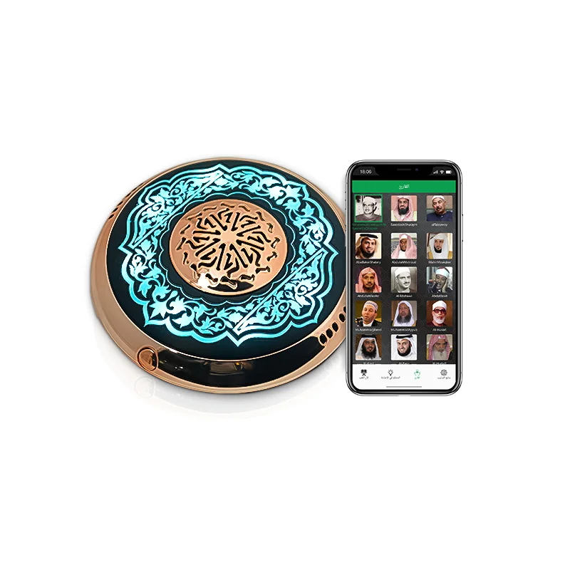 

mini cute holy islamic gift al digital surah mp3 player portable blue tooth APP control colorful light exquisite quran speaker