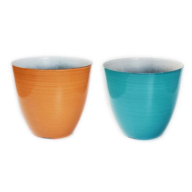 

Ronbo Sunrise 12 Inch Wholesale Round Gradient Color Decor Glazed Planting High Quality Garden Flower Pots, Customized color