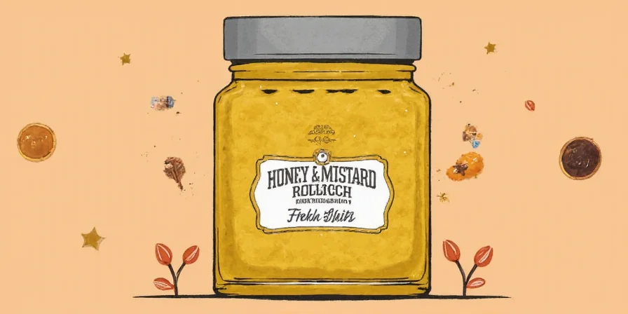 Honey and Mustard Bottles Side by Side