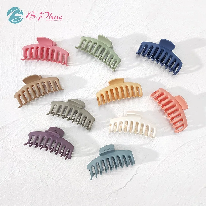 

Regular large women bath colorful hair clip jumbo claw clips plastic stylish keel matte hair claw