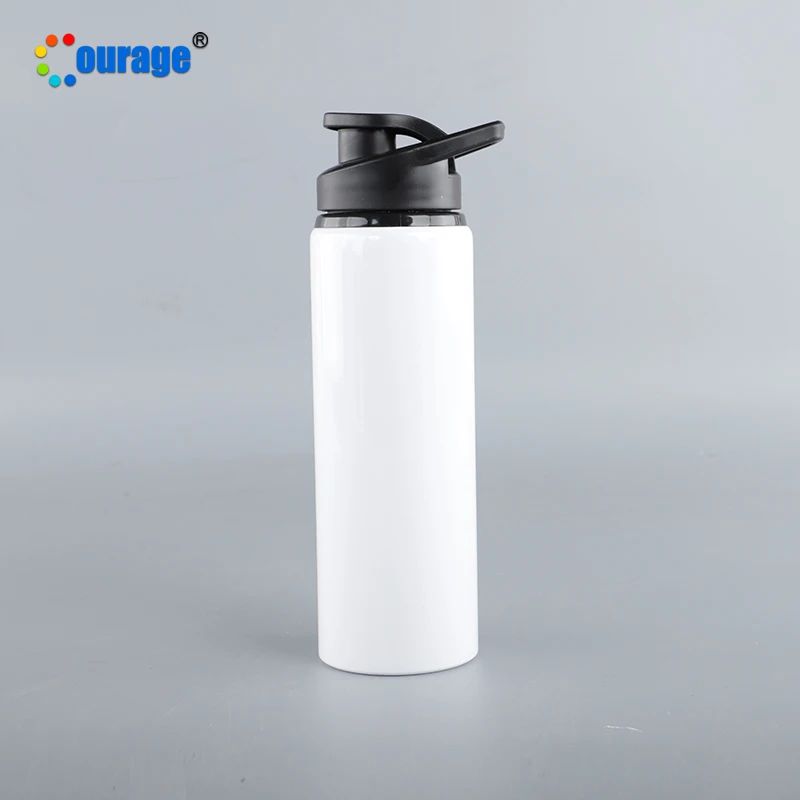 

coated 750ml aluminum custom logo sublimation water bottle blank, White