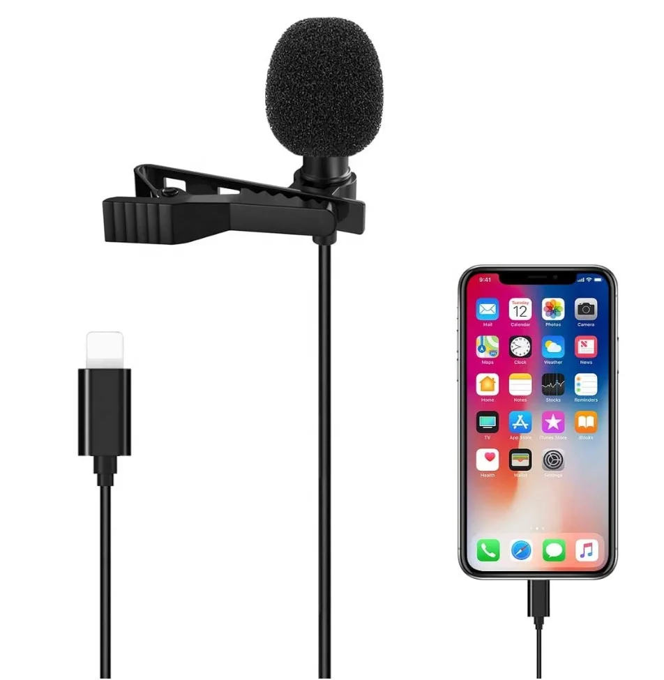 

Microphones Cellphone Lavalier Low Noise Clip Audio Video Recording Condenser Microphone