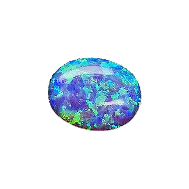 

Wholesale Price Blue Flat Back Oval Shape Synthetic Opal For Jewelry
