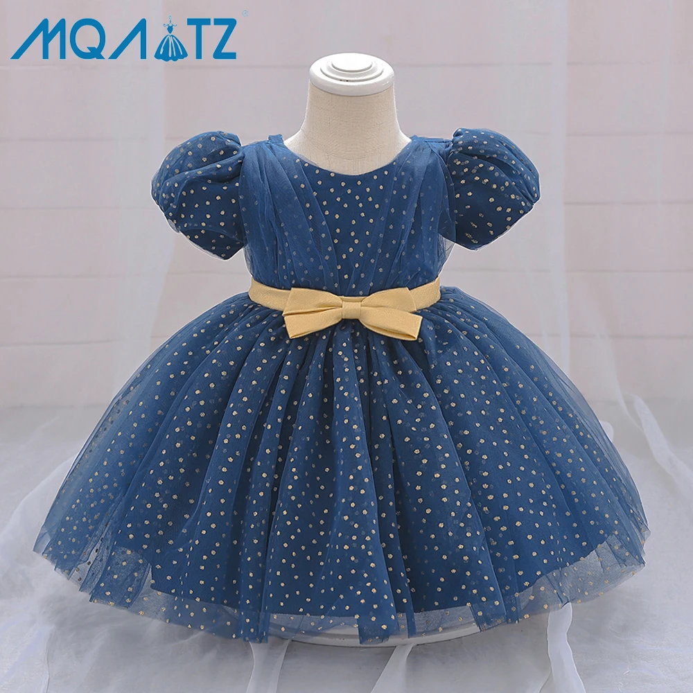 

MQATZ High Quality 9 month baby girl dresses frock design short sleeve kids wedding birthday dress L2133XZ