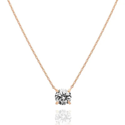 

Dainty Crystal Solitaire Choker Necklace Gold Necklaces for Women