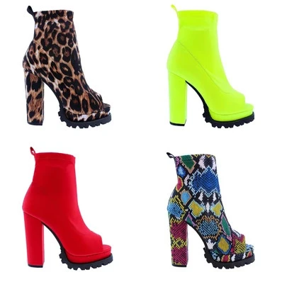 

2020 new fashion hot sale 6 color women's boots high heels sexy ladies autumn and winter ladies boots, Black