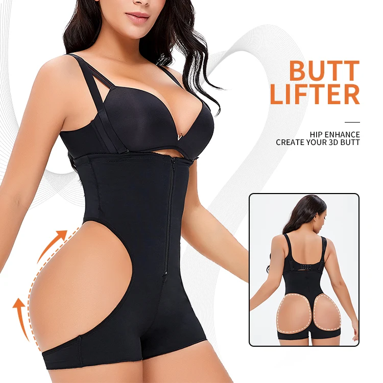 

Plus Size Women Polyester Sculpted Butt Shorts Butt Lifter High Waist Thigh Slimmer Tummy Control Shapewear Butt Lifter