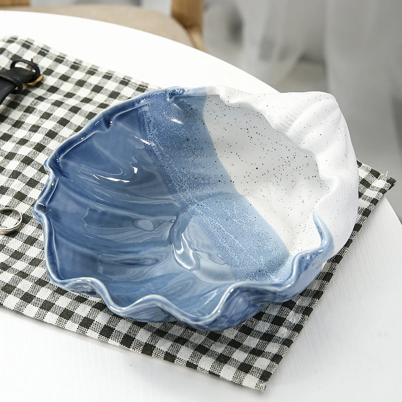 

Nordic shell Trinket Dish Ring Earring Necklace Storage box Ceramic Jewelry tray for home decor