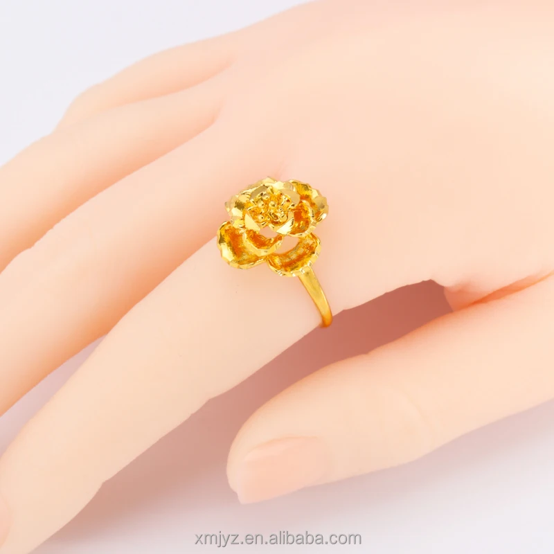 

Live Source New Style Personalized Flower Brass Ring Women Fashion Ring Wholesale Jewelry