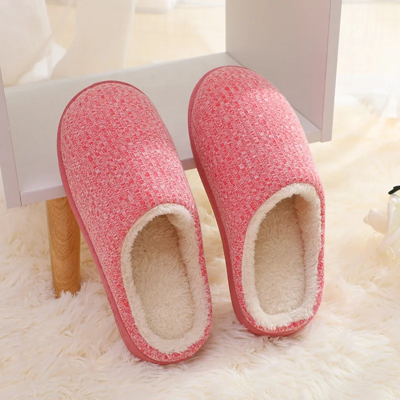 

Unisex Winter Woman Shoes Slides Short Plush Home Soft Warm Indoor House Slippers