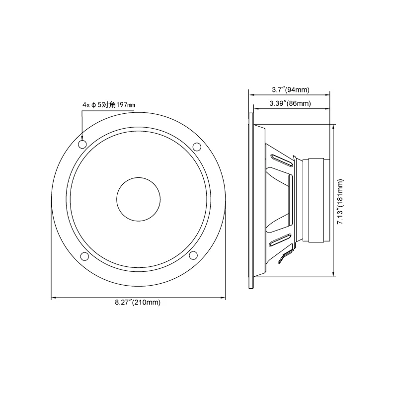 8 Inch Mid Pa Loud Speaker Woofer For Karaoke And Theater Unit - Buy ...