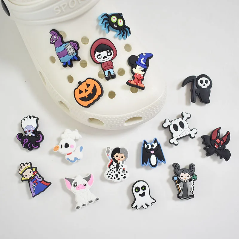 

New product Halloween series PVC soft rubber removable decoration accessories shoe flower shoe buckle clogs slippers accessories, As picture/custom