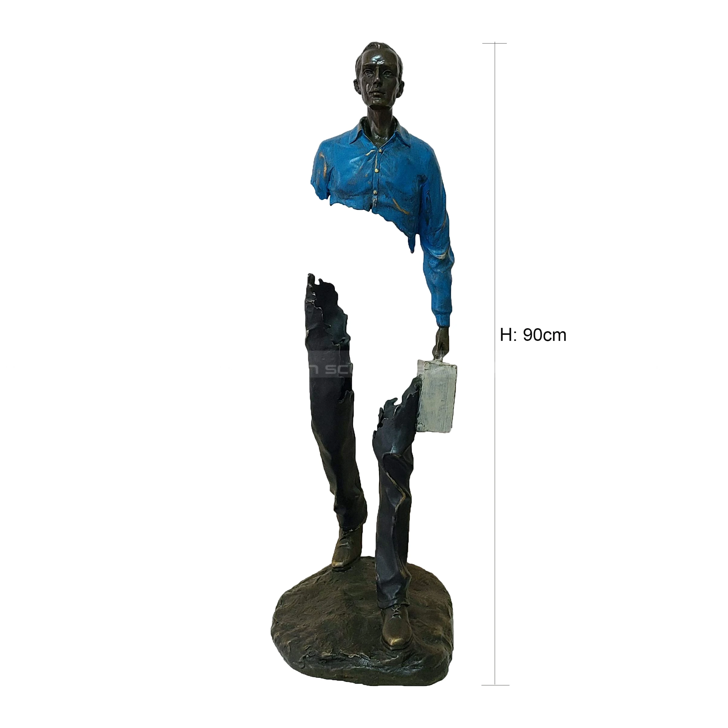 

famous bronze traveler statue abstract missing sculpture bruno catalano travellers