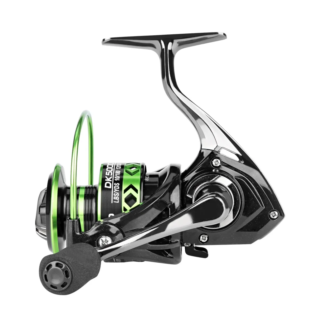 

New design all metal spool 5.0:1 high speed fishing spinning reel baitcasting fishing reel, Black&green