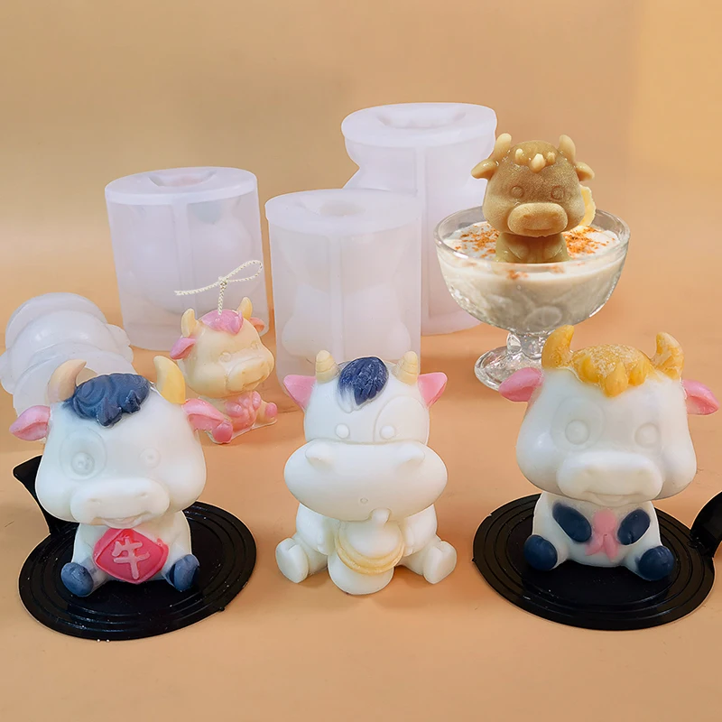 

2021 new unique baby cow ice cube silicone mold and candle mold making