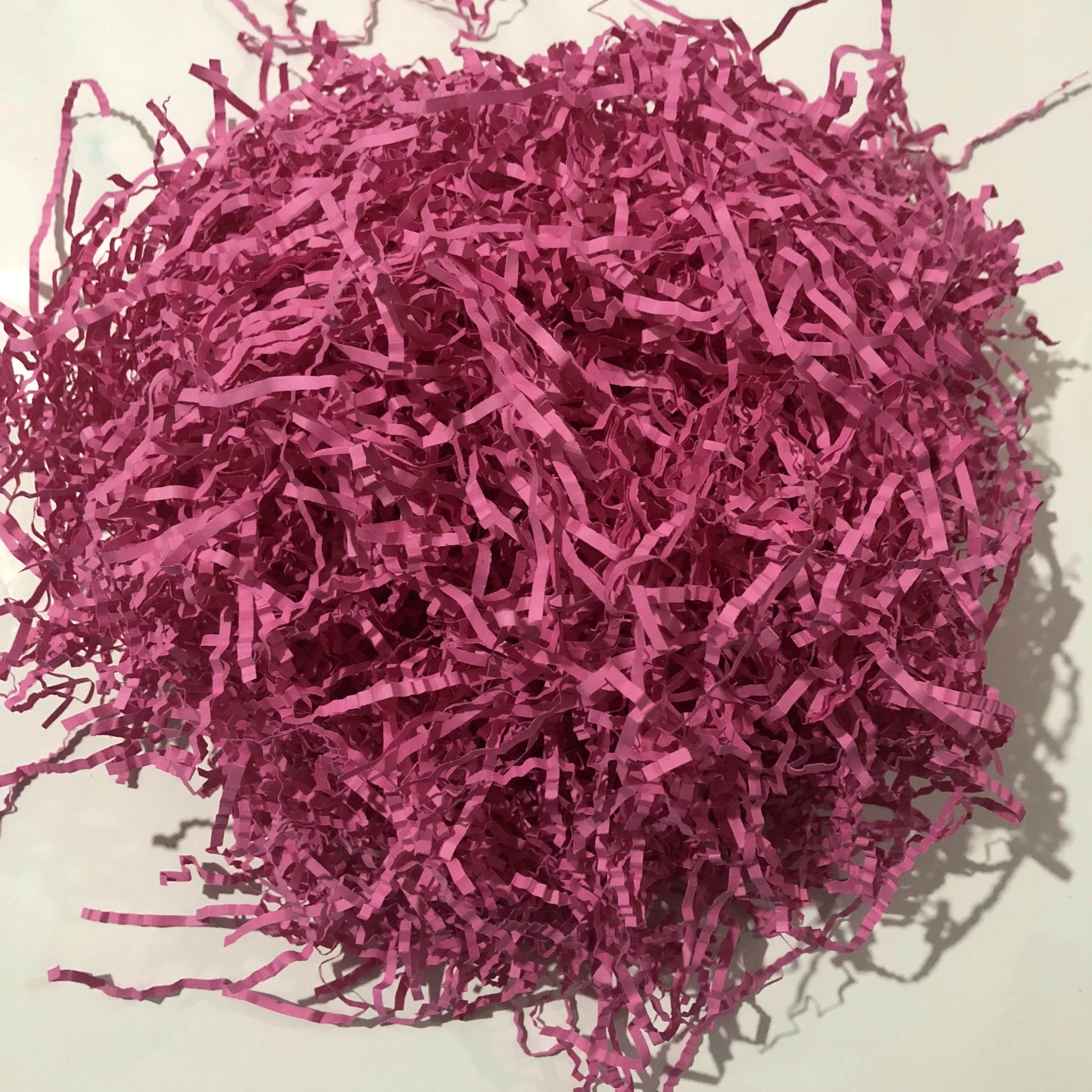 
Hot Pink color Crinkle paper shred for holiday 