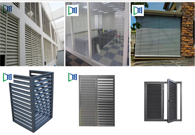 Aluminium Exterior Louvered Louver Door Outdoor Courtyard Garden Swing